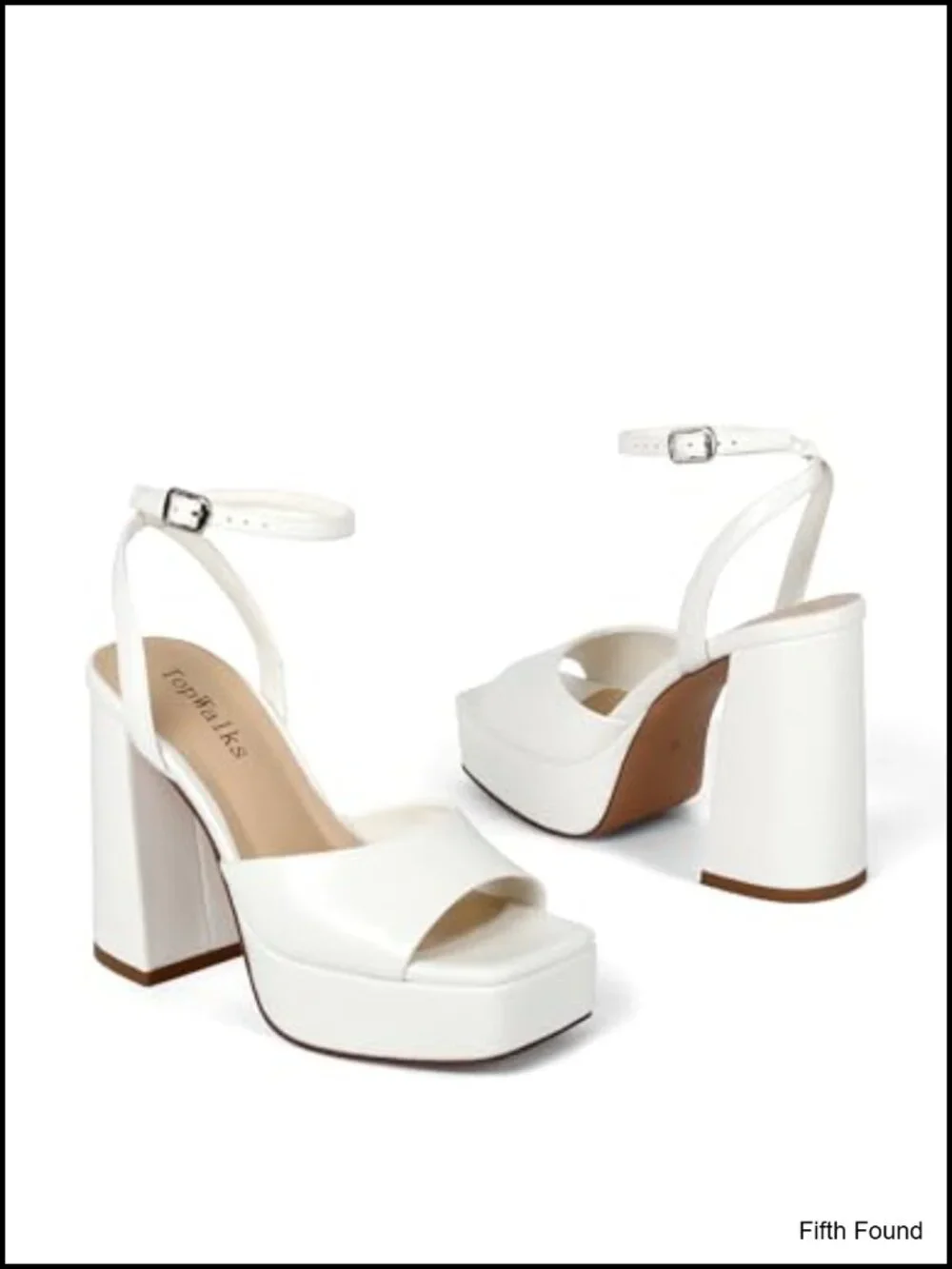 Chunky Platform Heels Women's Open Toe Ankle Strap Wedding Party Sandals